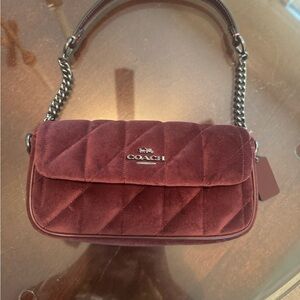 Coach burgundy Quilted Shoulder Bag